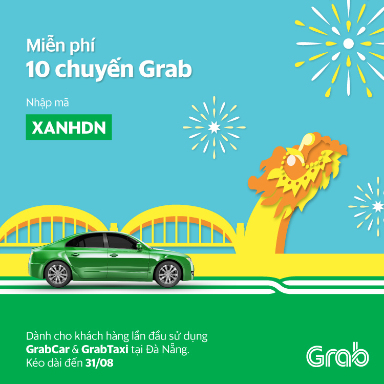 A green car on a blue background with a dragon brigde and fireworks