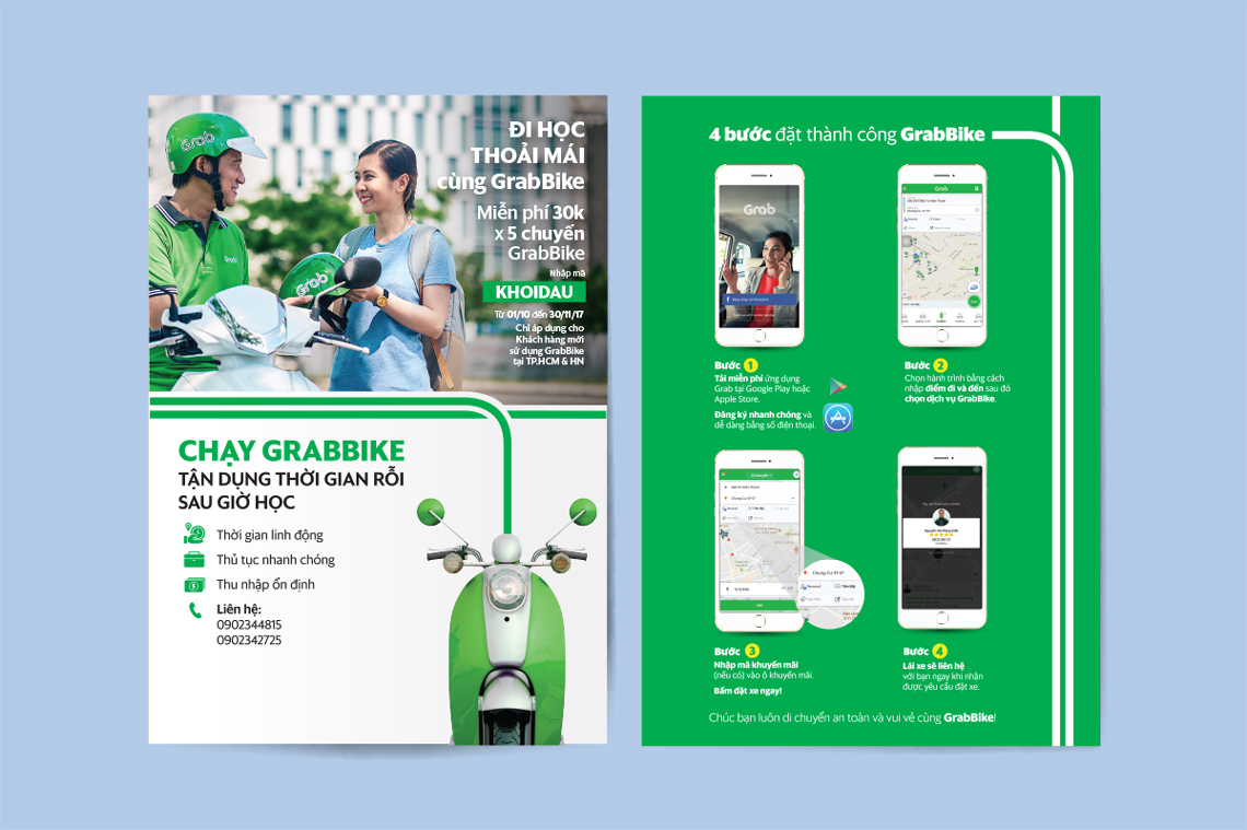 a flyer design for Grabbike event